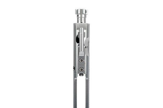 Expo Arms M-16 bolt carrier group with chrome finish and properly staked gas key.